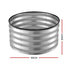 Green Fingers Round Raised Garden Bed 2 Pack Galvanised Planter Box Rust Resistant 60x60x30cm Silver