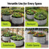 Green Fingers Round Raised Garden Bed 2 Pack Galvanised Planter Box Rust Resistant 60x60x30cm Silver