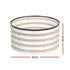 Round Raised Garden Bed 2 Pack Galvanised Planter Box Rust Resistant 60x60x30cm White