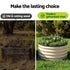 Round Raised Garden Bed 2 Pack Galvanised Planter Box Rust Resistant 60x60x30cm White