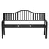 Outdoor Garden Bench Seat Loveseat Steel Foldable Table Patio Furniture Black