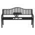 Gardeon Outdoor Garden Bench Seat Loveseat Steel Foldable Table Patio Furniture Black