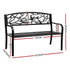 Gardeon Outdoor Bench Seat Garden Steel Outdoor Furniture 3 Seater Park Black