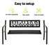 Gardeon Outdoor Garden Bench Seat Outdoor Furniture Steel 2 Seater Park Black
