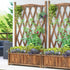 2pc Wooden Raised Garden Bed with Trellis 64x28.5x115cm