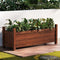 Garden Bed Wooden Planter Box Raised Container Growing 90x30x33cm Brown