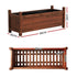 Garden Bed Wooden Planter Box Raised Container Growing 90x30x33cm Brown