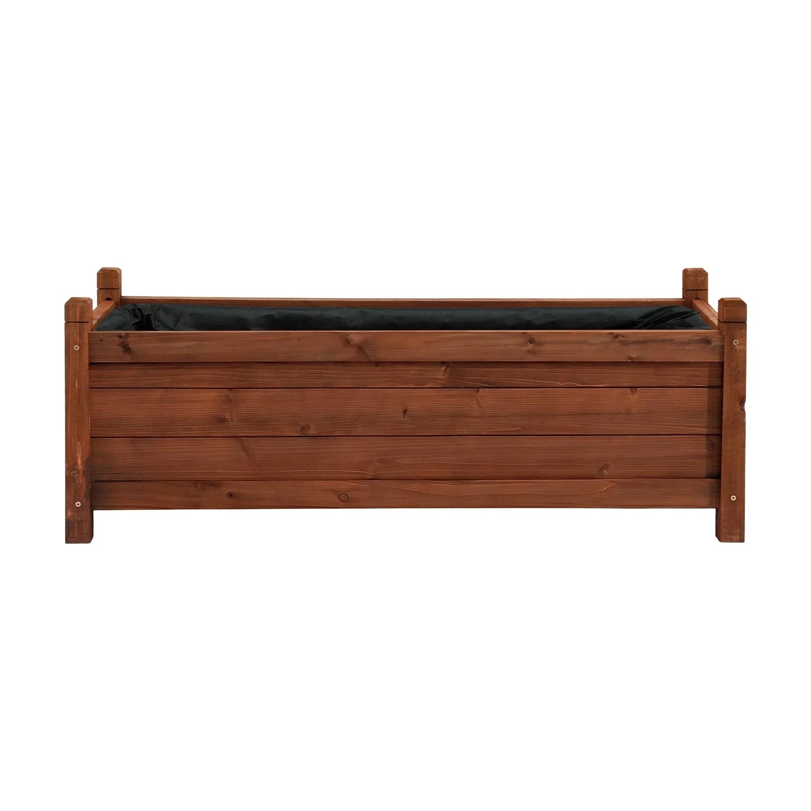 Garden Bed Wooden Planter Box Raised Container Growing 90x30x33cm Brown