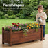 Garden Bed Wooden Planter Box Raised Container Growing 90x30x33cm Brown