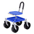 Gardeon Garden Cart Seat Rolling Stool 360 Swivel Height Adjustable Heavy Duty Blue