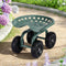 Garden Seat 360 Swivel Rolling Adjustable Height Work Scooter Cart Wheels Heavy Duty 150kg