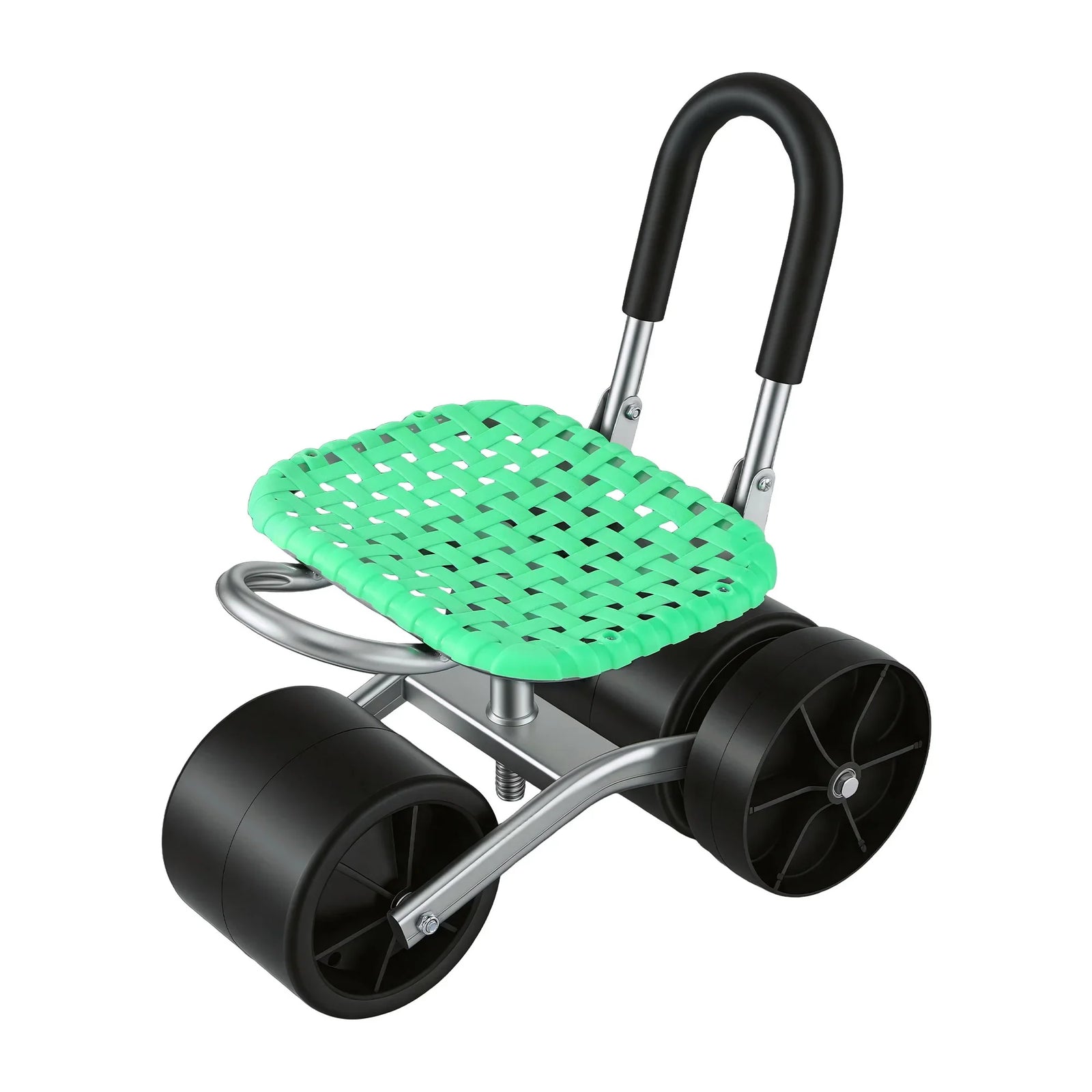 Rolling Garden Work Seat – Height Adjustable, 360° Swivel, 130kg