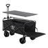 Folding Camping Wagon – 150L Heavy‑Duty Cart w/ Tailgate & Table, Black