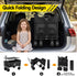 Folding Camping Wagon – 150L Heavy‑Duty Cart w/ Tailgate & Table, Black