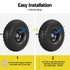 2pcs, 4.10/3.50-4 Tire And Wheel Flat Free, 26cm Solid Rubber Tires with 5/8 Axle Bore Hole And Double Sealed Bearings, Perfect for Wheelbarrow, Garden Cart, Wagon, Dolly