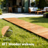 Gardeon 8FT Wooden Garden Pathway Roll-Out Straight Walkway Outdoor Backyard Brown