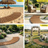 8FT Wooden Garden Pathway Roll-Out Curved Walkway Outdoor Backyard Brown