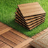 27PCS Wood Deck Tiles 30x30cm Interlocking Floor Tiles for Patio Balcony Garden