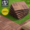 Gardeon 27pc Interlocking Wood Deck Tiles 30 x 30cm Pine Outdoor Flooring Brown