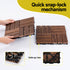 Gardeon 27pc Interlocking Wood Deck Tiles 30 x 30cm Pine Outdoor Flooring Brown