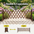 Gardeon Garden Fences Expandable Wooden Trellis Fence Plant Frame 160cm Brown