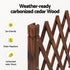 Gardeon Garden Fences Expandable Wooden Trellis Fence Plant Frame 160cm Brown