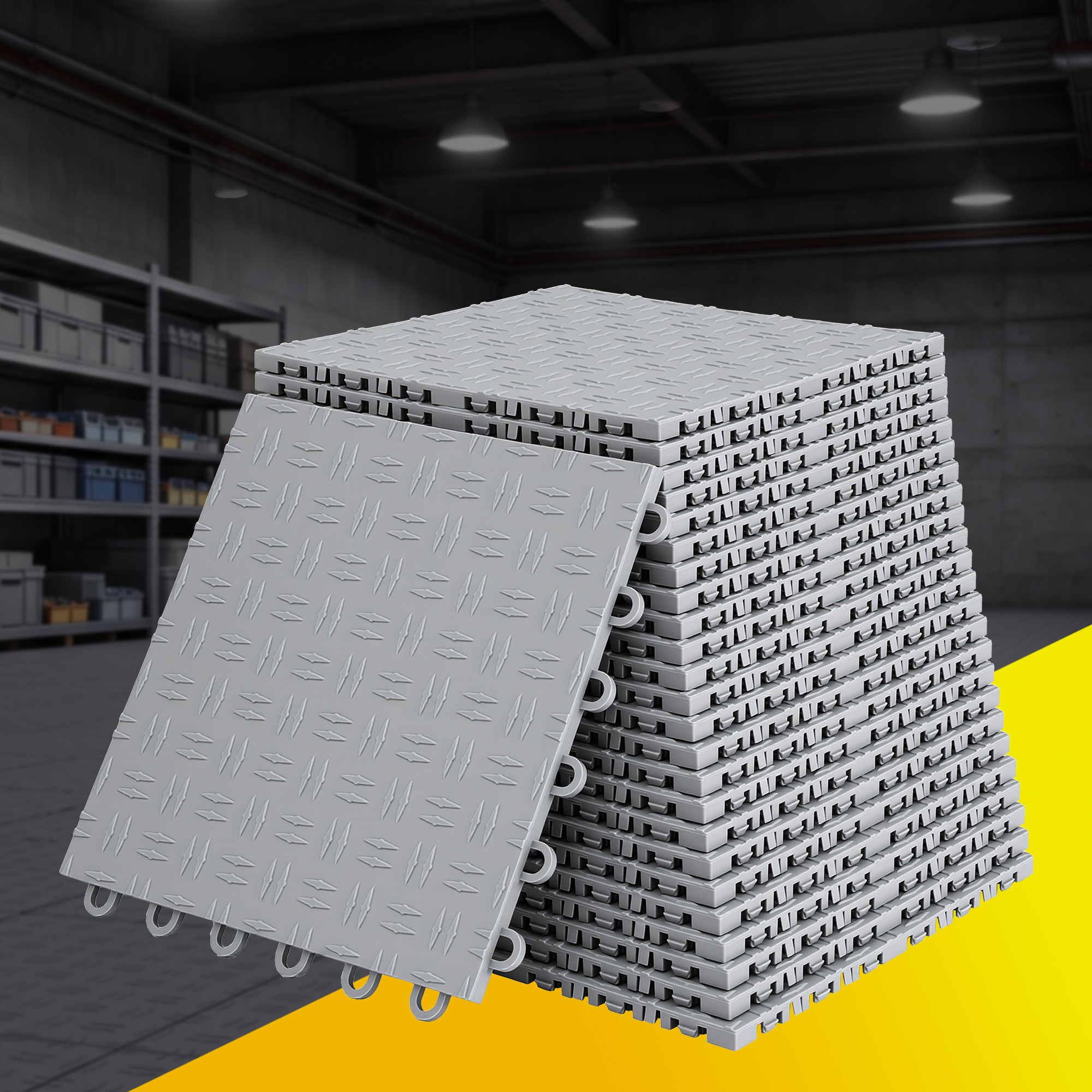 Giantz Garage Floor Tiles 25 Pcs Interlocking PP 30x30cm Workshop Flooring Grey