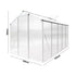 Aluminium Greenhouse Polycarbonate Panels 3.1x1.9x1.83M