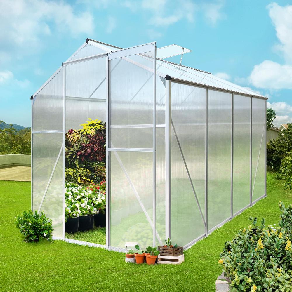 Aluminium Greenhouse Polycarbonate Panels 2.5x1.9x1.83M