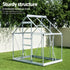 Green Fingers Greenhouse Aluminium Polycarbonate Premium Garden Storage Shed 1.3Mx1.9Mx2.0M