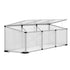Aluminium Cold Frame Greenhouse, 180x50x50cm, Twin-Wall Polycarbonate, Silver