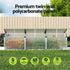 Aluminium Cold Frame Greenhouse, 180x50x50cm, Twin-Wall Polycarbonate, Silver