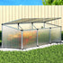 Aluminium Cold Frame Greenhouse, 180x50x50cm, Twin-Wall Polycarbonate, Silver