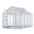 Greenhouse 2.42x2.5x2.26M Aluminium Double Doors Green House Garden Shed