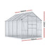 Greenhouse 2.42x2.5x2.26M Aluminium Double Doors Green House Garden Shed