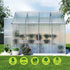 Greenhouse 2.42x2.5x2.26M Aluminium Double Doors Green House Garden Shed