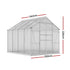 Greenfingers Greenhouse 2.42x2.5x2.26M Aluminium Double Doors Green House Garden Shed