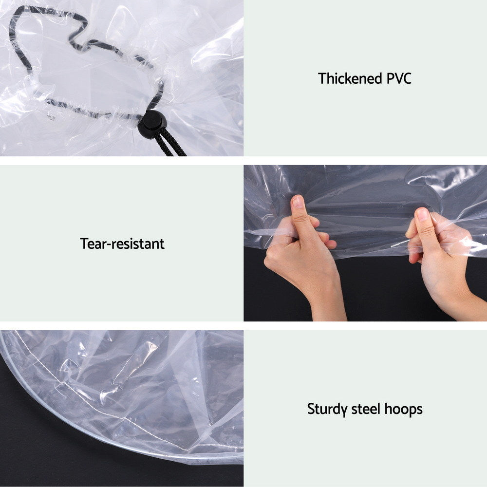 Mini Greenhouse 300x45x30cm Tunnel Clear PVC Steel Frame Portable