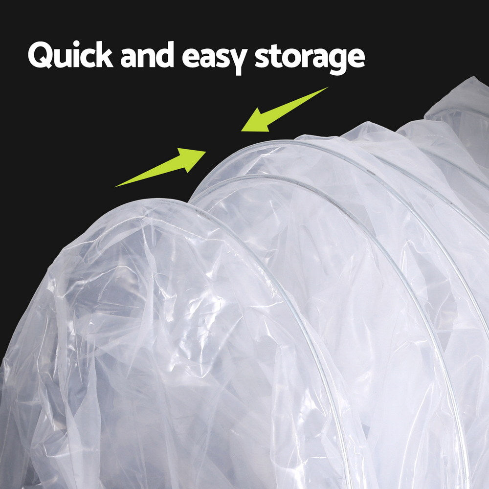 Mini Greenhouse 300x45x30cm Tunnel Clear PVC Steel Frame Portable