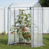 Green Fingers Mini Greenhouse PE Cover Green House Roll-Up Zippered Door 1.0x0.8x1.5M