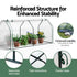 Green Fingers Mini Greenhouse PE Cover Green House Roll-Up Zippered Door 1.2x0.5x0.6M