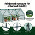 Mini Greenhouse 240x90x90cm Steel Frame PE Cover Outdoor Shelter