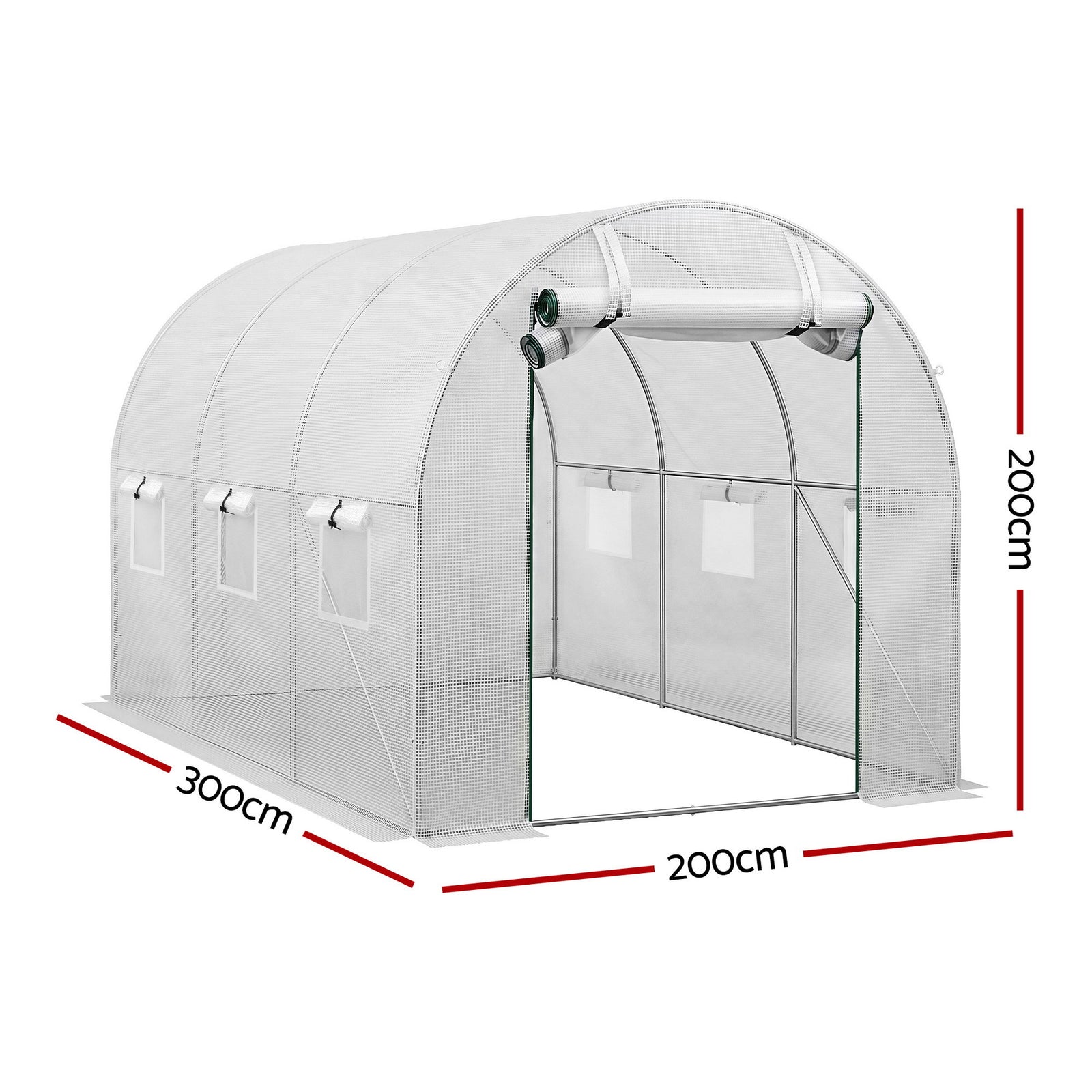 Greenhouse 3x2x2M Walk in Green House White