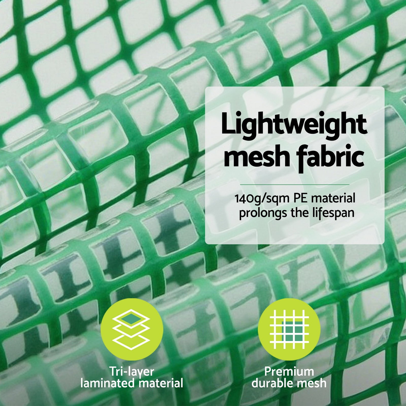 Greenhouse 3x2x2M Walk in Green House White