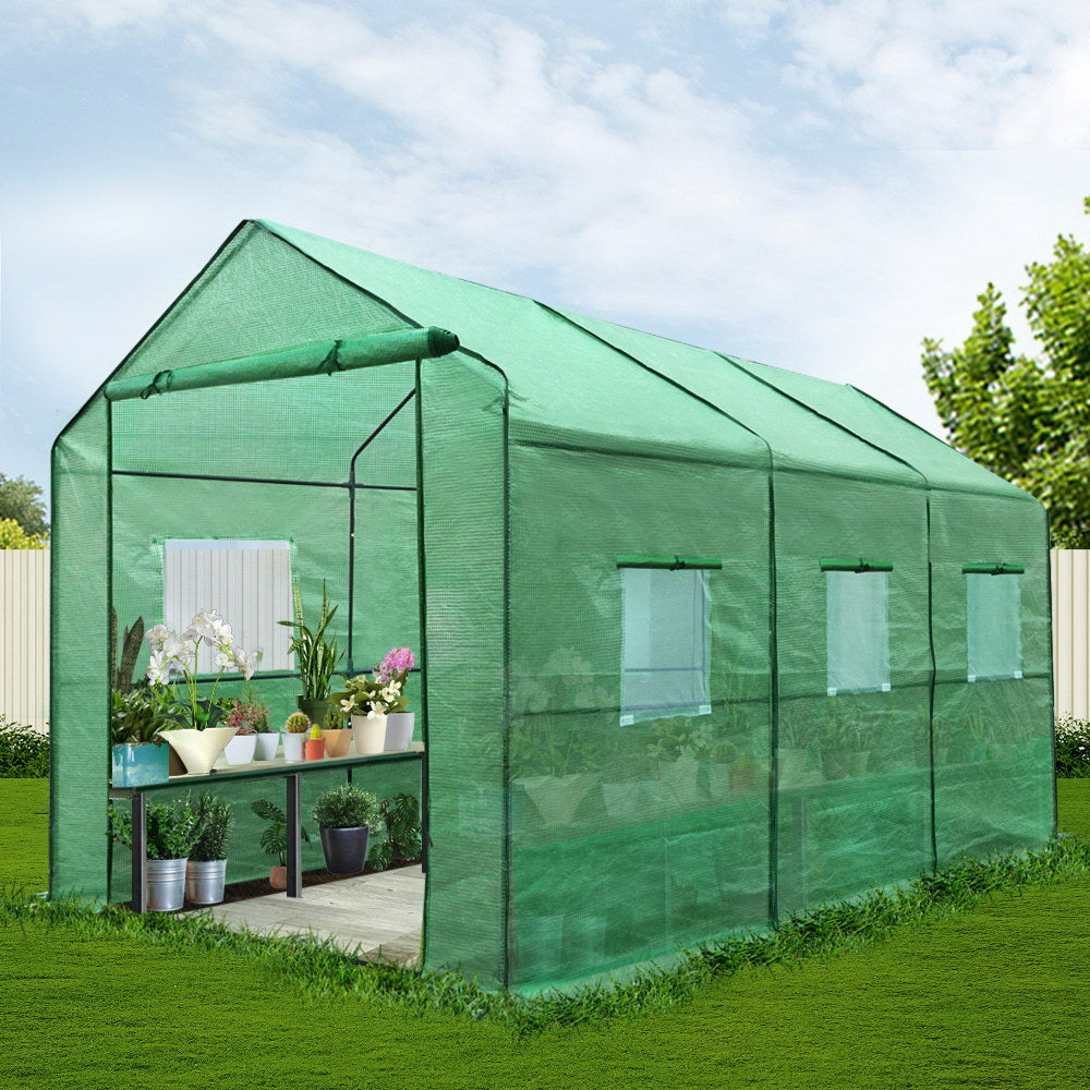 Greenhouse 3.5x2x2M Walk in Green House Tunnel Plant Garden Shed