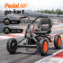 Pedal Go Kart Kids with Plastic Wheels Forward Reverse Black 84cm