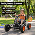 Pedal Go Kart Kids with Plastic Wheels Forward Reverse Black 84cm