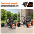 Pedal Go Kart Kids with Plastic Wheels Forward Reverse Black 84cm