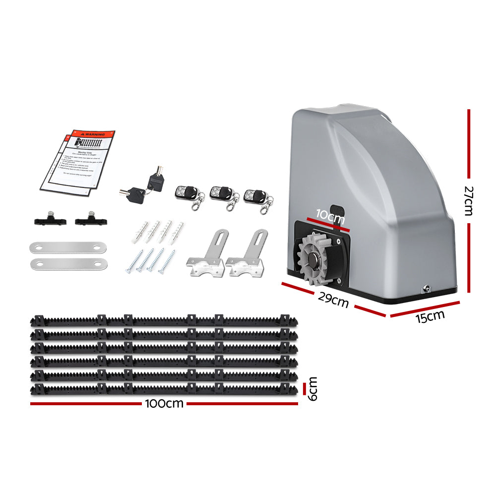 Automatic Sliding Gate Opener Kit Keypad 6M 800KG