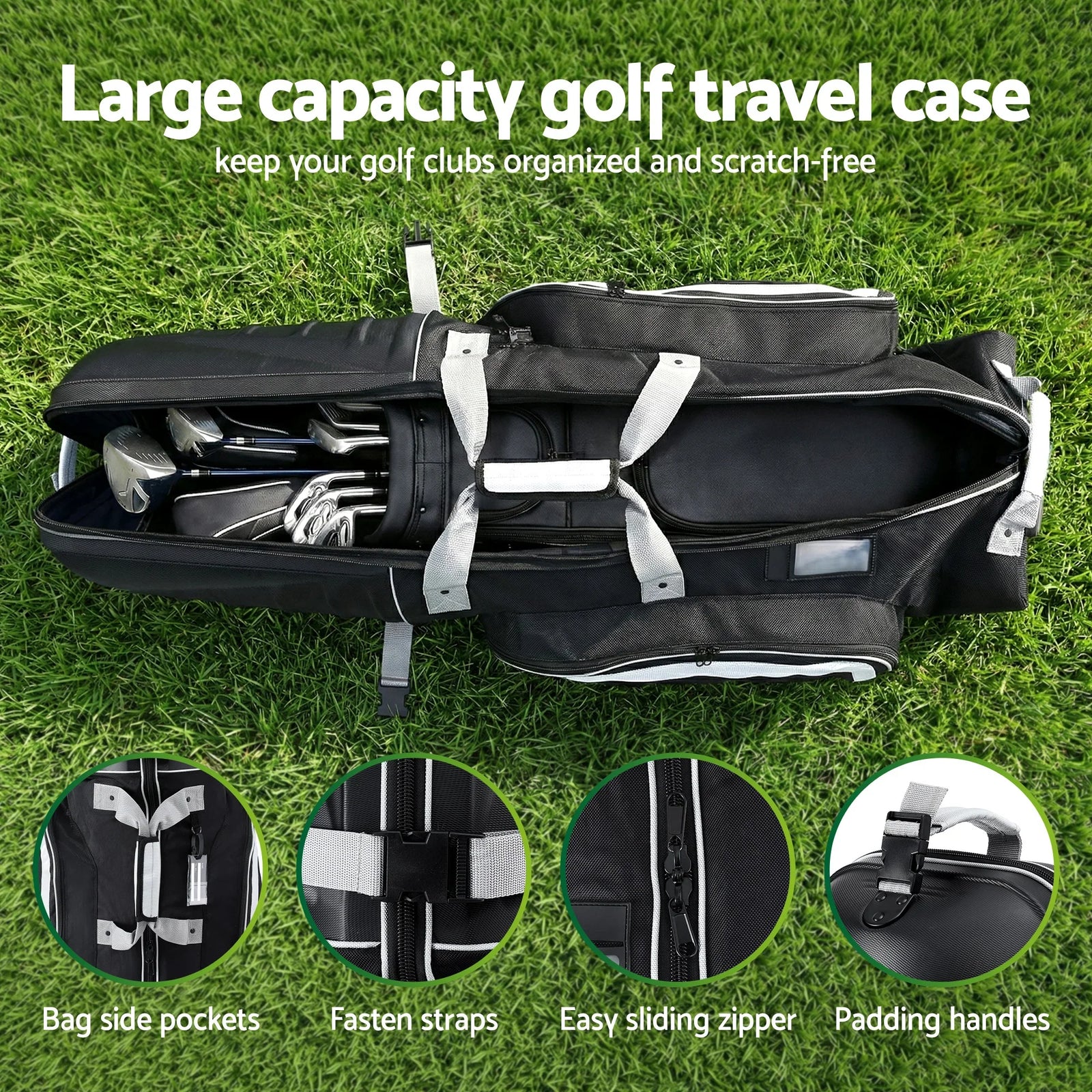 Golf Travel Bags for Airlines with Wheels Golf Clubs Hard Case Foldable